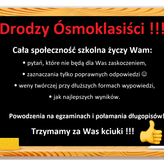 Życzenia DLA ÓSMOKLASISTÓW