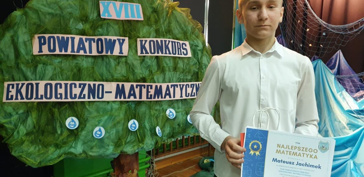 Mateusz Jachimek z klasy 8b podwójnym Mistrzem! 🏆📚