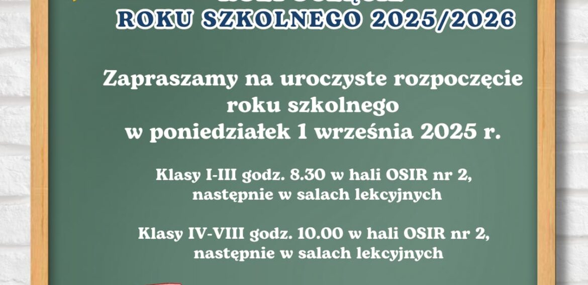 Rozpoczęcie roku szkolnego 2025/2026