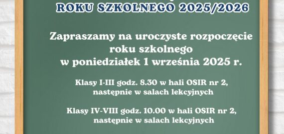 Rozpoczęcie roku szkolnego 2025/2026
